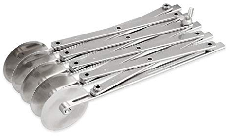 Thermohauser 5000268805 - Tagliapasta in acciaio INOX, 5 pezzi, con rotelle, dimensioni ruota 5,5 cm, in acciaio INOX