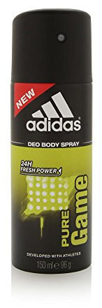 adidas Pure Game Deo Bodyspray – Langanhaltendes Deodorant gegen Schweiß, mit holzig-aromatischem Herrenduft – 1 x 150 ml