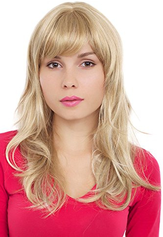WIG ME UP - GFW242-24H613 Perücke, Wig blond-hellblond wellig Pony 50cm