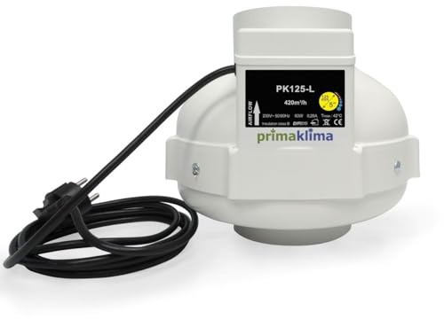 Prima Klima Abluftventilator, 125 mm, 1 Geschwindigkeit, 425 m/h