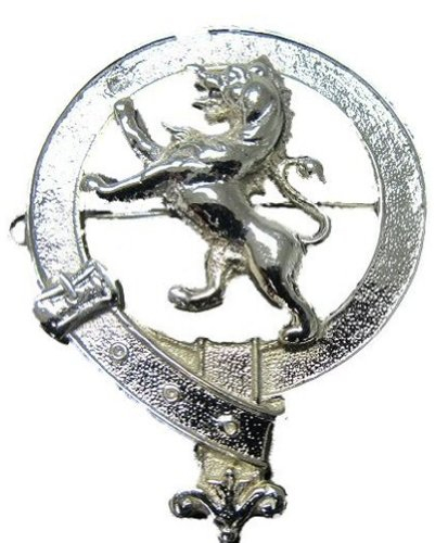 Tartanista - Abzeichen für Herren-Mützen - ideal für Dudelsackspieler auf Paraden - Rund - mit Löwe