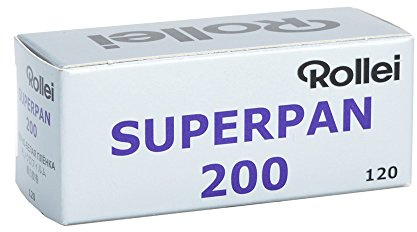 Rollei Superpan 200 ISO Black & White Negative Film, 120 Size