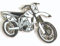 Metall-Emaille-Brosche Moto Cross Enduro Trials Trail Green Lanes Bike Motorrad (weiß)