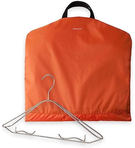 DEGELER SkyHanger - Kleidersack mit einzigartigem Titan-Kleiderbügel für Damen & Herren - durchdachte Anzugtasche für knitterfreies Reisen - leichtes & wasserabweisendes Nylon - orange