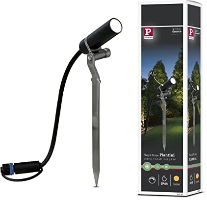 Paulmann 939.97 Outdoor Plug & Shine Spotlight Plantini 3000K 2,5W 24V 40° Anthrazit Alu 93997 Ausse