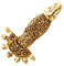 Fränkische Bügelfibel Merowinger Boucle de vêtement Mystique Broche Viking Bijoux de vêtements Fibel Différentes versions, bronze, 7,2 x 4,2 cm