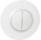 Legrand - Double interrupteur ou va-et-vient dooxie 10AX 250V~ livré avec plaque ronde blanche