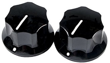 Fender® 65 Jaguar® Topfknöpfe, schwarz, 2 Stück