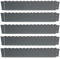 IDMarket - Gartenumrandung, 5 Stück, Stahl, anthrazitgrau, Welle, flexibel, L 5 x H 0,16 m