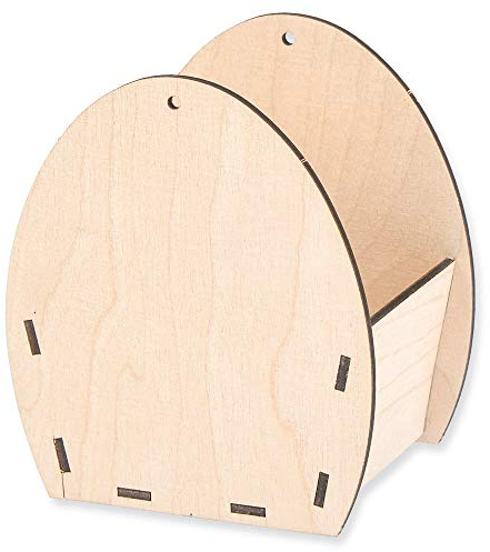 matches21 HOME & HOBBY Osternest DIY Holz Bastelset für Kinder ab 4 Jahren als Steckbausatz mit Osterkörbchen & Osterhase