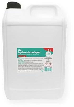 Gel Hydroalcoolique • Bidon 5L • Made In France • Laboratoires Pharma-Recherche • Normes NF EN 14476, NF EN1276, NF EN 1650