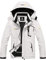GEMYSE Homme Veste de Ski Imperméable de Montagne Manteau d'hiver Extérieur en Polaire Coupe-Vent avec Capuche (Blanc 1,S)