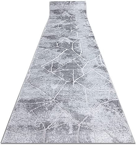 rugsx Modernen Preiswert Läufer MEFE, Läufer Strukturell, Marmor - Zwei Ebenen aus Vlies Grau 90x100 cm