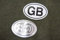 Vintage Original Pressed Metal Oval GB Plate