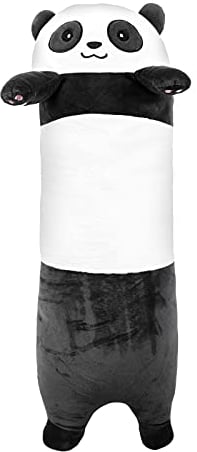 FakeFace Lange Süße Panda Plüschtier Katze Kissen Kuscheltier Schlafkissen Wurfkissen Super weiche Stofftier Spielzeug Sofakissen Seitenschläferkissen Zimmer Deko 70cm