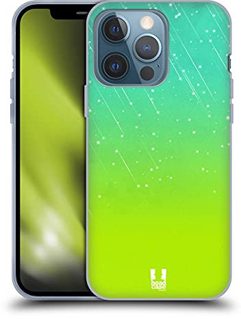 Head Case Designs Acqua Verde Sfumature della Pioggia Neon Custodia in Gel [Protezione di Grado Militare] Compatibile con Apple iPhone 13 PRO E Compatibile con MagSafe