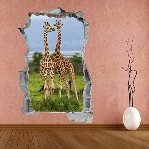 Giraffe Afrika Tier 3D Wandaufkleber Wandtattoo Kinderzimmer Wohnkultur CT42