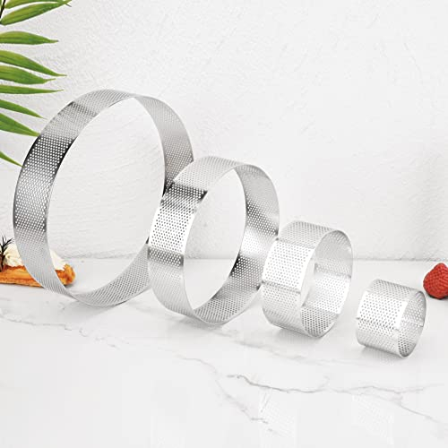 Guowall Stampo Rotondo Forato, Acciaio Inossidabile (6/10/15/20cm*4cmH)