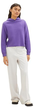 TOM TAILOR Denim Damen 1038374 Basic Hoodie, 32255-lilac, M