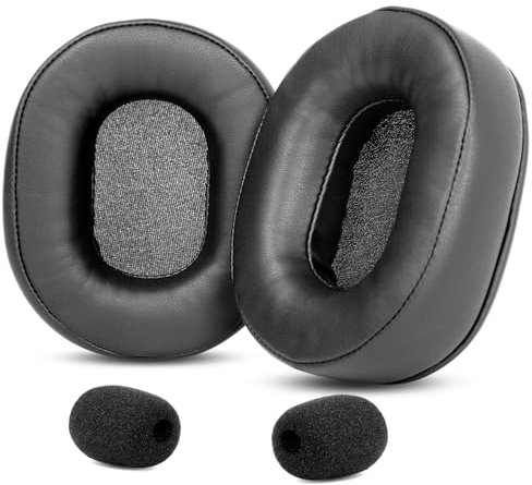 GXT 414 Ohrpolster TaiZiChangQin Upgrade Ohrpolster Mikrofon Schaumstoff Ersatz Kompatibel mit Trust GXT 414 ZAMAK Kopfhörer Protein-Leder-Ohrpolster