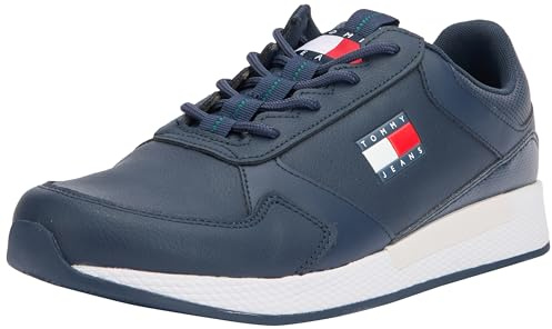Tommy Jeans Herren Runner Sneaker Schuhe, Blau (Twilight Navy), 44