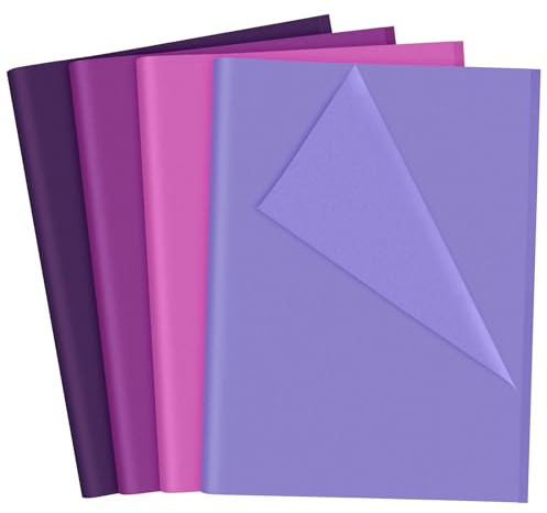 NEBURORA 108 Blatt Lila Geschenkpapier Seidenpapier Massenkunst Seidenpapier für Muttertag, Geburtstag, Hochzeitsgeschenkverpackung und lila Themenparty Dekoration