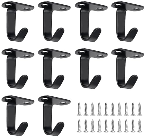 BRISKORE Ganci da soffitto, 10 pezzi gancio per appendere in acciaio inox ganci con 20 viti, piante sospese, gancio per appendere lampada, cesto di piante, barche baldacchino, zanzariera