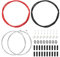 Rebanky 2 Pcs Bicycle Gear Cable Kit, Gear Cable Mountain Bike, Bike Brake and Gear Cable Kit Shift Cable Kit Front and Rear Set Universal Bicycle Change Cable Kit for Road Bike Repair (Black, Red)