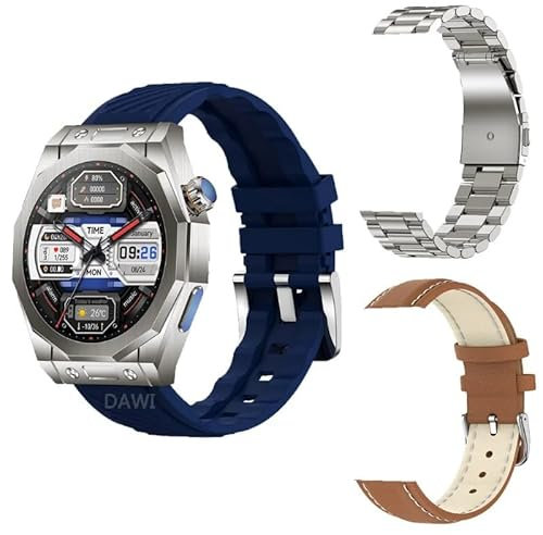 Nuovo Z83 Max Smart Watch Per Uomo Orologio con Schermo AMOLED Orologio Intelligente NFC Bluetooth Chiamata Bussola Impermeabile Sport Smartwatch 2023 (grigio)