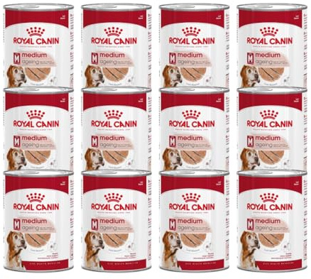 Royal Canin Medium Ageing 7+ Mousse | 12 x 410 g | Alleinfuttermittel für ältere, mittelgroße Hunde ab dem 7. Lebensjahr