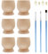 HDGSAFD Set di 6 portauova, 1 set di matite per pittura a olio, portauovo in legno, portauovo colorato, portauovo in legno, portauovo decorativo, set di accessori per contenitori per uova