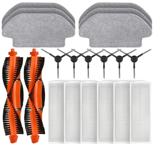 Generic 20 pezzi di ricambio compatibili con Xiaomi Robot Vacuum S10 S12 B106GL / Mop 2S XMSTJQR2S Parti di ricambio Accessori Panno filtro spazzola laterale principale