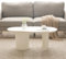 Lexiou Stabiler und langlebiger 100 cm Langer weißer unregelmäßiger Couchtisch - hochwertiges MDF, lackierte Oberfläche, zarte Haptik, unregelmäßige und elegant geschwungene Tischplatte