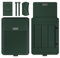GANGANPRO Laptop Sleeve 16-17 Case with Stand Compatible with Microsoft Surface Laptop 5/4/3/2 13.5, MacBook Air/Pro 13.3, PU Leather Sleeve for 15-16 Laptop Computers - Dark Green