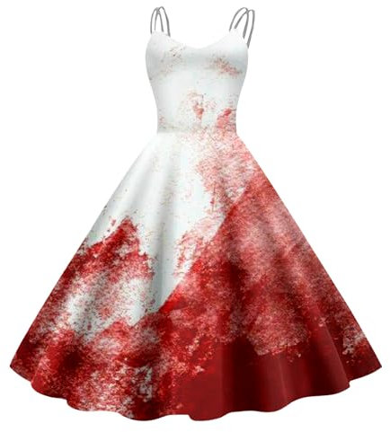 Disfraz de Halloween Vestidos - con Mangas de Trompeta Vestido de Bruja Encaje Negro Ropa para Mujer Vestido de Halloween Gótico Ropa Punk Disfraz Adulto para Halloween Carnaval Party