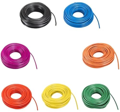 Mehrfarbige Elektrische Leitungen, H07BQ-F 3x2,5 mm, Gelb-Grün-Blau-Orange-Leuchtorange (Gelb, 50m)