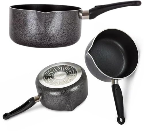 Induction Non-Stick Milk Pan with Pouring Lip: Perfect Small Saucepan for Cooking, Sauces, and Induction Hob Kitchens - Versatile Non Stick Saucepan in Premium Pots and Pans Collection (20cm)