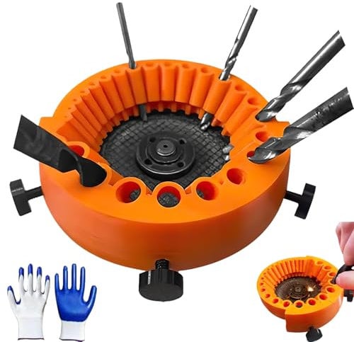 CWENDANER Bohrerschärfer Werkzeug, Bohrer Schleifen Winkelschleifer, Bohrerschärfer für Winkelschleifer, 2 Bis 13 mm Drill Bits Zum Schleifen 125 mm Schleifer Winkelschleifer, Mit Handschuhe