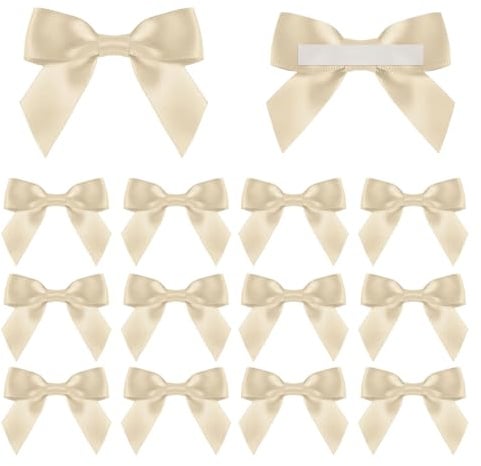 Lihetymg 50 Stück Satinschleifen Geschenkschleifen Selbstklebende Satinschleifen Geschenk Schleifen Mini Satinschleifen für Weihnachten Hochzeiten Verpacken Geschenken, Tischdeko Hochzeit