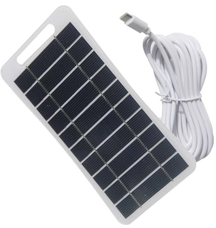 Ring Doorbell Solar Panel | 2W 5V Outdoor Solar Charger for Security Cameras | 360° Adjustable Solar Charging Panel with USB Port for Doorbell, ĆCTV, Smart Camera, Home Devices