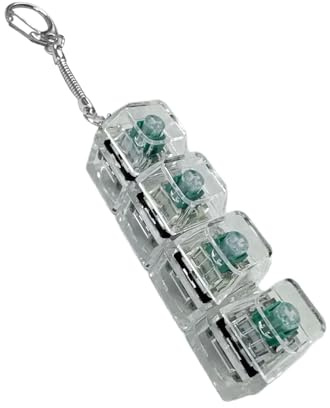 UYRVAPE Fidget Keyboard für Erwachsene, Anti-Stress-Spielzeug, Schlüsselanhänger, Fidget Keyboard, Fidget Clicker, lustiges Spielzeug, Fidget Button zur Dekompression, Grün