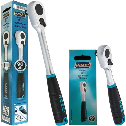 BandelOne enthält 2x Hazet Hiper Feinzahn-Umschalt-Knarre 1/2+1/4 Zoll 90-Zähne Extrem Belastbar
