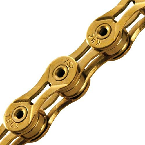 KMC X9 Super Light Titanium Nitrid Gold Coat 9-Gang X-Serie Fahrradkette Kompatibel mit Shimano, SRAM, Campagnolo und Allen gängigen Systemen