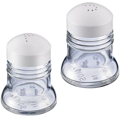 Westmark Set per sale e pepe, Capacità: 40 ml l'uno, Vetro/Plastica, Paris Standard, Bianco/Trasparente, 63062270
