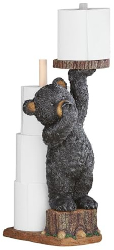 Aurrra Northwoods Bear Cub Toilet Paper Holder, 22 H