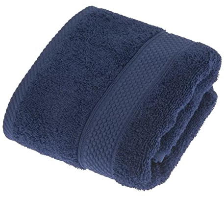 Homescapes Flauschiges Premium Frottee Handtuch Marineblau ca. 50 x 90 cm 100% Reine Baumwolle