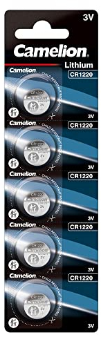 Camelion - Confezione da 5 pile a bottone CR1220 per orologi, calcolatrici e altro