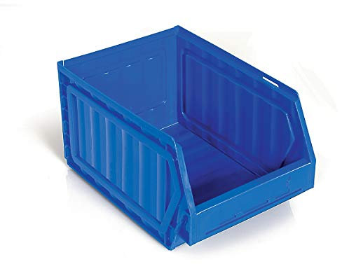 Tayg 202025 Satz aus 5 Stück. Klappbares und stapelbares Schubfach Nr.53P 5er-Set Lagersichtkästen, Kunststoff, blau, faltbar, 236 x 160 x 130 mm