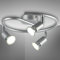 B.K.Licht - LED Deckenlampe schwenkbar, warmweiße Lichtfarbe, GU10 Fassung, Deckenleuchte, LED Lampe, Wohnzimmerlampe, Schlafzimmerlampe, Küchenlampe, Deckenstrahler, 28x12 cm, Titanfarbig