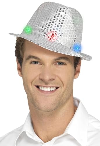 Flashing Sequin Hat - Silver (US)